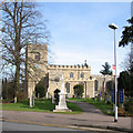 Girton: church, war memorial and bus stop