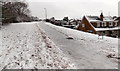 ST3090 : Icy path to a footbridge, Pilton Vale, Malpas, Newport by Jaggery