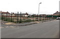 Fenced-off site of the demolished former Durham Road school, Newport