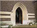 St Barnabas church, Mitcham: west entrance