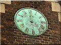 TQ2870 : St Barnabas church, Mitcham: clock face by Stephen Craven