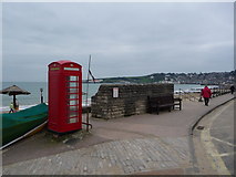 SZ0379 : Swanage: seafront phone box by Chris Downer