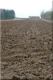 SP3922 : Ploughed land near Dog Kennel Wood by Graham Horn