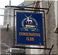 SO0428 : Name sign, Northcote Conservative Club, Brecon by Jaggery