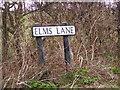 TM4779 : Elms Lane sign by Geographer