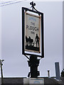 TM4779 : The Plough Inn Public House sign by Geographer