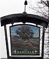 ST2993 : The Oakfield name sign, Cwmbran by Jaggery
