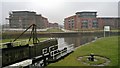 SE3131 : River Aire looking towards Atkinson Hill by Chris Morgan