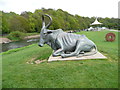 NZ2842 : Bull statue by Martin McG