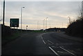 A28, approaching a roundabout