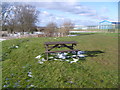 Picnic tables outside Rochester Prison