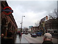 View of blocks of flats on Pentonville Road from outside St Pancras Station