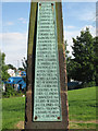 Northwest panel, Radford War Memorial, Coventry CV6