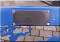 Plaque on decorative bench