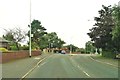 A mini-roundabout on Lancaster Lane