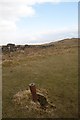 NR4164 : Single Iron Post in erstwhile farmland, Dunlossit Estate, Islay by Becky Williamson