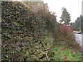 Bulging churchyard wall