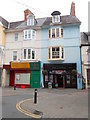 Three High Street businesses adjacent to Lion Street, Brecon