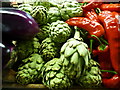 Vegetable display at Macknade Store, Faversham