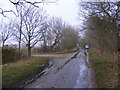 Walkbarn Farm Lane & footpath & entrance to Kings Farm