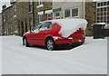 Snow on a car