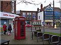 Christchurch: telephone box by Fountains Roundabout