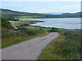 Kellan: the B8073 alongside Loch na Keal