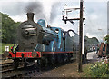 J2664 : Steam locomotive taking water at Lisburn station by The Carlisle Kid