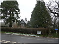 Road and cottage at The Hendre near Monmouth