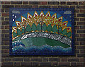 TQ2884 : Mosaic panel, Camden Town by Jim Osley