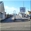 Eastern end of a footbridge across Afan Road, Port Talbot