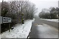 Bus stop on the A4136