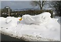 SJ3301 : Snow drift near Pentirvin by Dave Croker