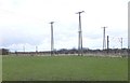 East Coast Main Line and electricity poles 