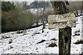 Hand-painted footpath sign