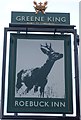 Sign at the "Roebuck Inn" in Winchester