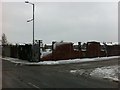 Walls at the corner of Cupar Way and N. Howard Street