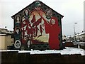 J3073 : Mural on home in Ballymurphy Road by Darrin Antrobus
