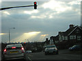 Junction of Eden Park Avenue and Crossways Road, late afternoon