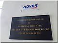 Plaque inside the Ryde Hover Travel Terminal