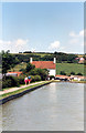 Oxford Canal looking back from Napton Lock 9 to the Bottom Lock 8