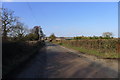 Looking along Dogshead Lane towards Barton-under-Needwood