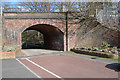 Brick railway arch spanning Brook Road