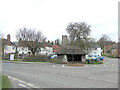 Aldbourne village pump and bus shelter