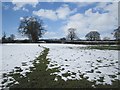 Snow covered field, Hengoed