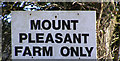 Mount Pleasant Farm sign