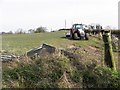 Tractor in a field, Cumber