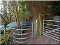 Kissing gate to a track on the SE side of  The Square, Upper Cwmbran