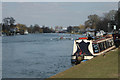 Narrowboat moored near 