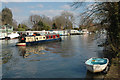 Narrowboat and houseboats